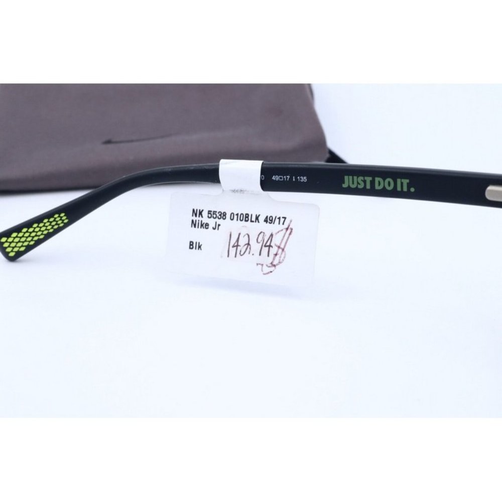 New NIKE NK 5538 010 (2101) Square Black Eyeglasses Demo lens 49mm - Picture 4 of 5